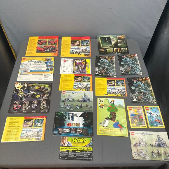 LEGO Instruction Manuals Lot 20 Mixed Racers Bionicle City Star Wars Knights Y2K - Picture 3 of 14